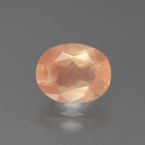 Orange clair Andésine Labradorite gemme - 2.7ct Ovale facette (ID: 375935)