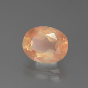 2.72 ct Orange Andesine Labradorite Stone, Natural Andesine Labradorite in Oval Facet Shape for Sale