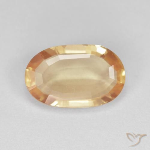 2.23ct Natural Cantaloupe Orange Andesine Labradorite, Oval, Transparent