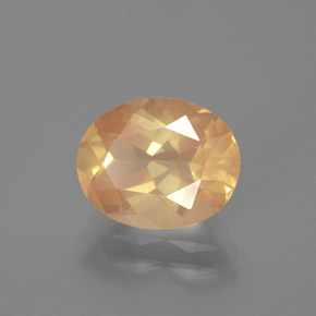 2.70 ct Yellow Andesine Labradorite Stone, Natural Andesine Labradorite in Oval Facet Shape for Sale