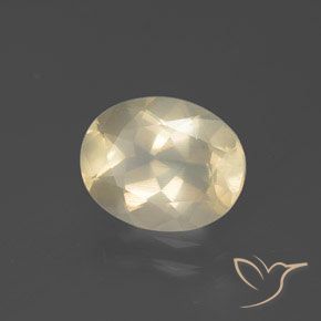 2.58 ct Golden Andesine Labradorite Stone, Natural Andesine Labradorite in Oval Facet Shape for Sale