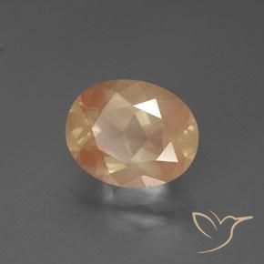 2.45 ct Golden Andesine Labradorite Stone, Natural Andesine Labradorite in Oval Facet Shape for Sale