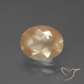 2.61 ct Golden Andesine Labradorite Stone, Natural Andesine Labradorite in Oval Facet Shape for Sale