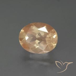 2.73 ct Golden Andesine Labradorite Stone, Natural Andesine Labradorite in Oval Facet Shape for Sale