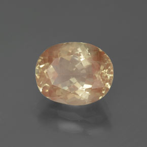 2.98 ct Yellow Andesine Labradorite Stone, Natural Andesine Labradorite in Oval Facet Shape for Sale