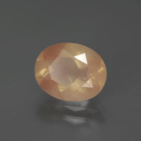 2.61 ct Orange Andesine Labradorite Stone, Natural Andesine Labradorite in Oval Facet Shape for Sale