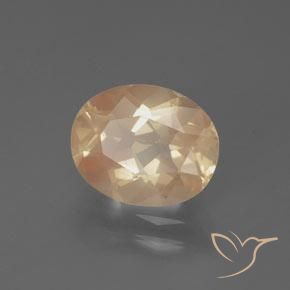2.59 ct Orange Andesine Labradorite Stone, Natural Andesine Labradorite in Oval Facet Shape for Sale