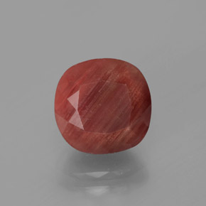 3.12 ct Red Andesine Labradorite Gemstone, Andesine Labradorite Gem in Cushion-Cut Shape for Sale.