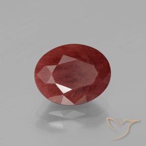2.62 ct Red Andesine Labradorite Stone, Natural Andesine Labradorite in Oval Facet Shape for Sale