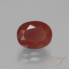 2.88 ct Red Andesine Labradorite Stone, Natural Andesine Labradorite in Oval Facet Shape for Sale