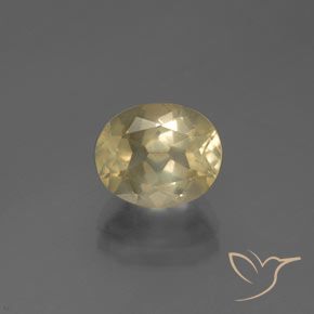 2.72ct Oval Light Gold Andesine Labradorite from Congo, Dimension 9.6 x 7.9mm, Natural diffused Gemstone, Transparent Clarity, 1pc Oval Facet Andesine Labradorite, Mohs Hardness of 6 - 6.5, Photo A