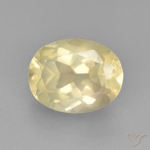 3.27ct Natural Light Yellow Andesine Labradorite, Oval, Transparent