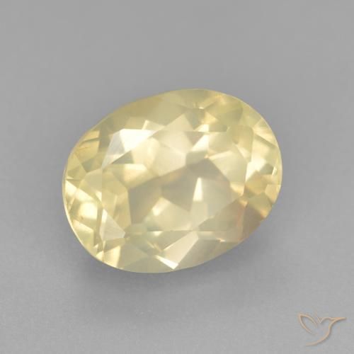 3.27 ct Golden Andesine Labradorite Stone, Natural Andesine Labradorite in Oval Facet Shape for Sale