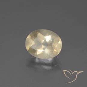 2.41 ct Golden Andesine Labradorite Stone, Natural Andesine Labradorite in Oval Facet Shape for Sale