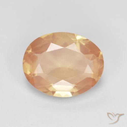 10,8 x 8,7mm labradorite andesina dorato taglio ovale dal Congo, peso di 2,54 ct, pietra preziosa naturale Diffuso in purezza Transparent/Translucent, 1 pezzo Andesina Labradorite Ovale sfaccettato - Colore: Dorato pesca chiaro, durezza Mohs di 6 - 6,5 , Photo A
