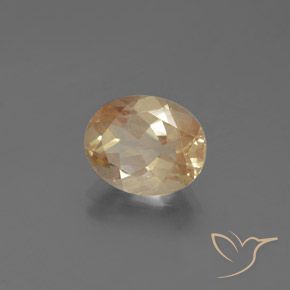 2.21 ct Golden Andesine Labradorite Stone, Natural Andesine Labradorite in Oval Facet Shape for Sale