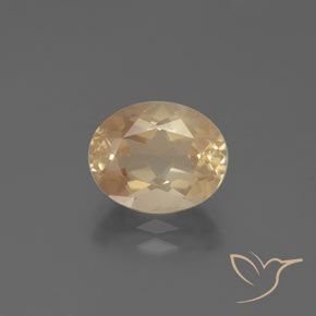 2.83ct Oval Facet Golden Andesine Labradorite from Congo, Dimension 10.3 x 8.2mm, Natural diffused Gemstone, Transparent Clarity, 1 piece Andesine Labradorite in Light Peachy Golden Color, Mohs Hardness of 6 - 6.5, Photo A