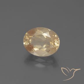 2.83 ct Golden Andesine Labradorite Stone, Natural Andesine Labradorite in Oval Facet Shape for Sale