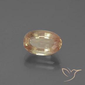 2.71 ct Golden Andesine Labradorite Stone, Natural Andesine Labradorite in Oval Facet Shape for Sale