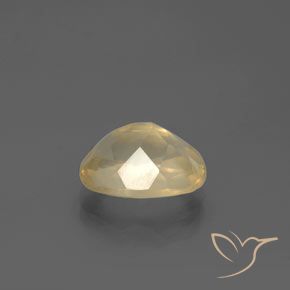 Andesine Labradorite Gemstone in 11.2 x 8.6 mm Size for Sale, Andesine Labradorite Stone in Cream Color