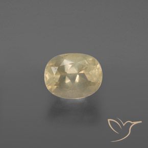 2.01ct Natural Light Yellow Andesine Labradorite, Oval, Transparent
