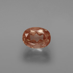 1.59 ct Orange Andesine Labradorite Gemstone, Andesine Labradorite Gem in Oval Facet Shape for Sale.