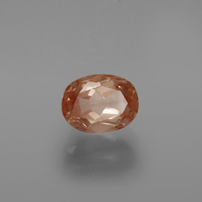 1.59 ct Orange Andesine Labradorite Stone, Natural Andesine Labradorite in Oval Facet Shape for Sale