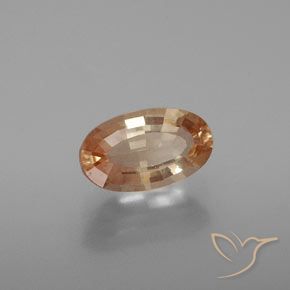 1.48 ct Golden Andesine Labradorite Stone, Natural Andesine Labradorite in Oval Facet Shape for Sale