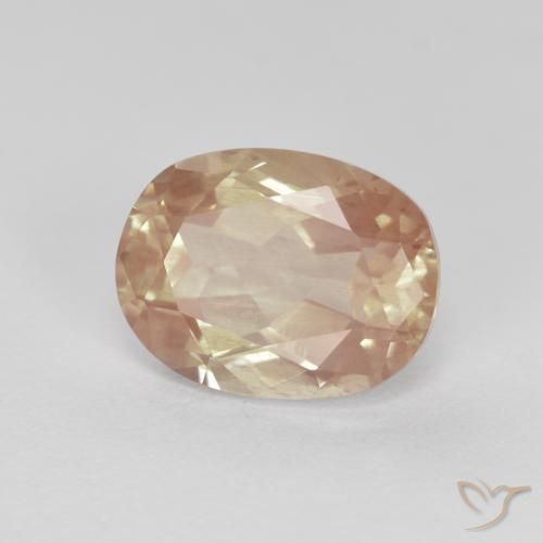 1.94 ct Golden Andesine Labradorite Stone, Natural Andesine Labradorite in Oval Facet Shape for Sale
