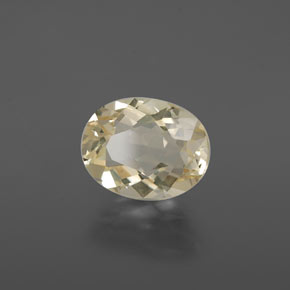 1.87 ct Yellow Andesine Labradorite Stone, Natural Andesine Labradorite in Oval Facet Shape for Sale