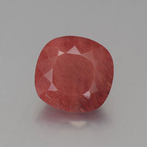 2.38 ct Red Andesine Labradorite Gemstone, Andesine Labradorite Gem in Cushion-Cut Shape for Sale.
