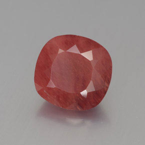 2.38 ct Red Andesine Labradorite Stone, Natural Andesine Labradorite in Cushion-Cut Shape for Sale