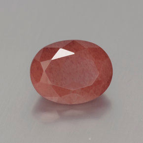 2.23 ct Red Andesine Labradorite Stone, Natural Andesine Labradorite in Oval Facet Shape for Sale