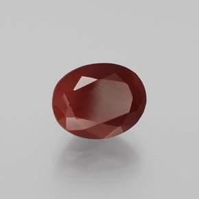 2.12 ct Red Andesine Labradorite Stone, Natural Andesine Labradorite in Oval Facet Shape for Sale