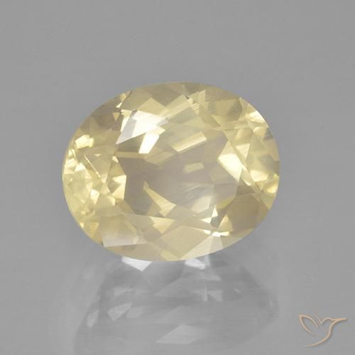 3.86 ct Golden Andesine Labradorite Stone, Natural Andesine Labradorite in Oval Facet Shape for Sale