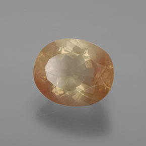 4.39 ct Orange Andesine Labradorite Stone, Natural Andesine Labradorite in Oval Facet Shape for Sale
