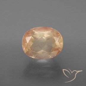 10,4 x 8,3mm Andesina Labradorite arancione Ovale sfaccettato dal Congo, peso di 3,25 ct, pietra preziosa naturale Diffuso in purezza Transparent, Andesina Labradorite 1pz - il colore è Cantalupo Arancia, durezza Mohs di 6 - 6,5, Photo A