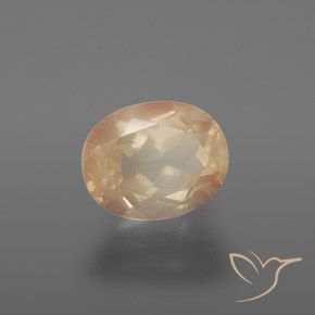 3.25 ct Orange Andesine Labradorite Stone, Natural Andesine Labradorite in Oval Facet Shape for Sale