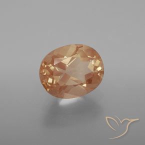 2.63 ct Golden Andesine Labradorite Stone, Natural Andesine Labradorite in Oval Facet Shape for Sale