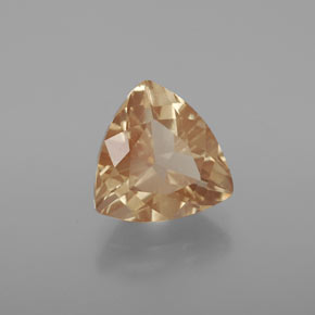 3.11 ct Orange Andesine Labradorite Stone, Natural Andesine Labradorite in Trillion Facet Shape for Sale