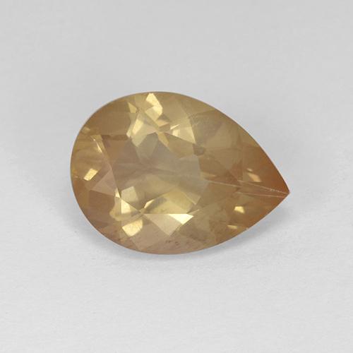Golden-Orange Andesin Labradorit Edelstein - 3.2ct Birnen Schliff (ID: 376143)