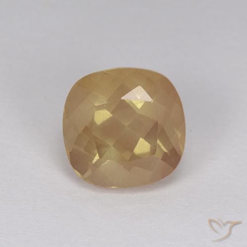 2.98ct Natural Golden-Orange Andesine Labradorite, Cushion, Transparent