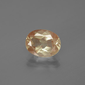 1.65 ct Orange Andesine Labradorite Gemstone, Andesine Labradorite Gem in Oval Facet Shape for Sale.