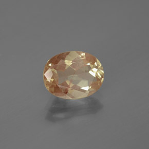 1.65 ct Orange Andesine Labradorite Stone, Natural Andesine Labradorite in Oval Facet Shape for Sale
