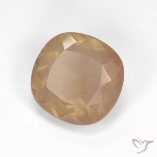 3.26 ct Orange Andesine Labradorite Stone, Natural Andesine Labradorite in Cushion-Cut Shape for Sale