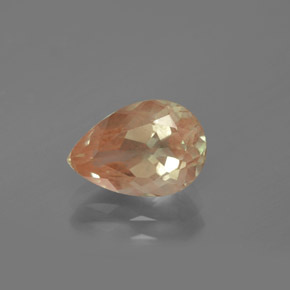 2.09 ct Orange Andesine Labradorite Gemstone, Andesine Labradorite Gem in Pear Facet Shape for Sale.