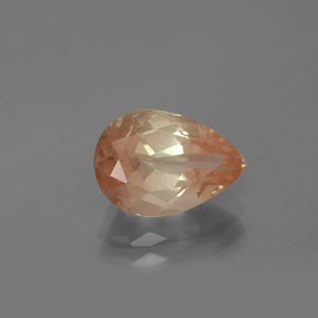 2.09 ct Orange Andesine Labradorite Stone, Natural Andesine Labradorite in Pear Facet Shape for Sale