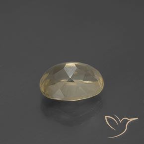 Andesine Labradorite Gemstone in 10 x 7.6 mm Size for Sale, Andesine Labradorite Stone in Cream Color