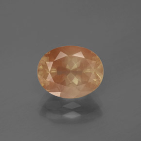 2.68 ct Orange Andesine Labradorite Gemstone, Andesine Labradorite Gem in Oval Facet Shape for Sale.