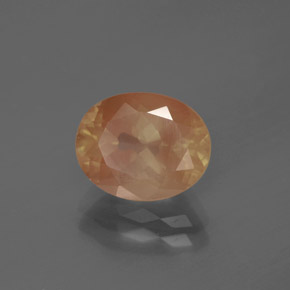 2.68 ct Orange Andesine Labradorite Stone, Natural Andesine Labradorite in Oval Facet Shape for Sale